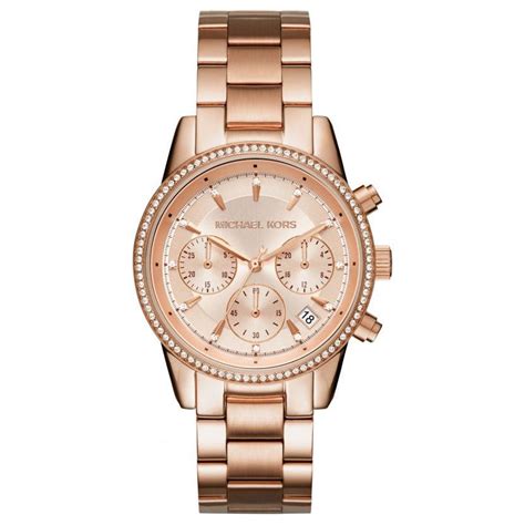 michael kors 6357|Amazon.com: Michael Kors Ritz Chronograph Rose .